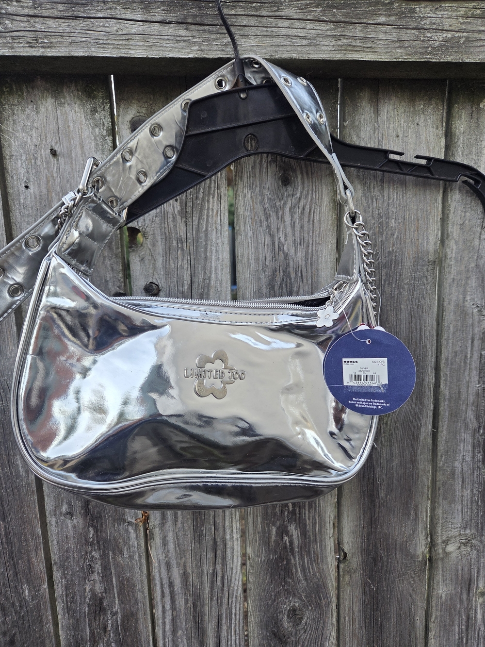 Limited Too Silver Metallic Shoulder Bag